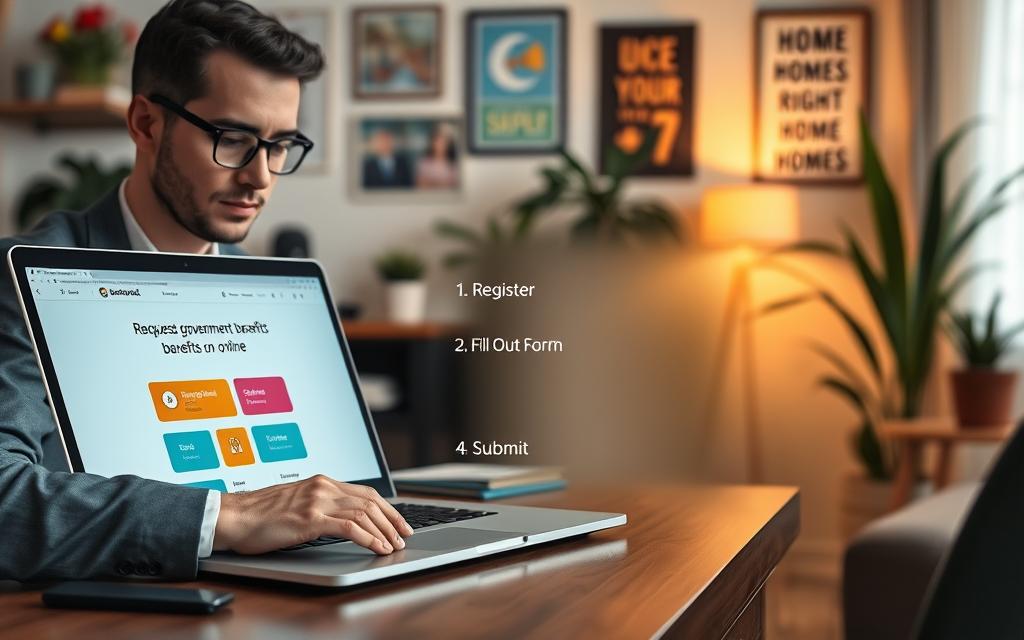 passo a passo para solicitar benefícios online